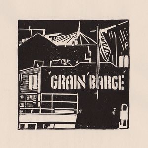 Grain Barge. 'A Walk Round Bristol Docks' mini print, Striped Pebble