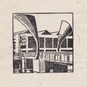 Pero's Bridge. 'A Walk Round Bristol Docks' mini print, Striped Pebble